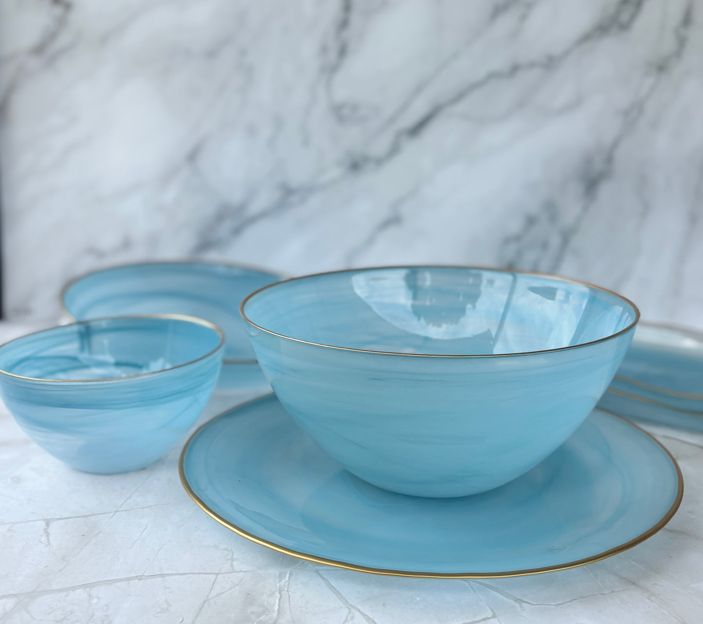 Ismay Blue Large Round Platter