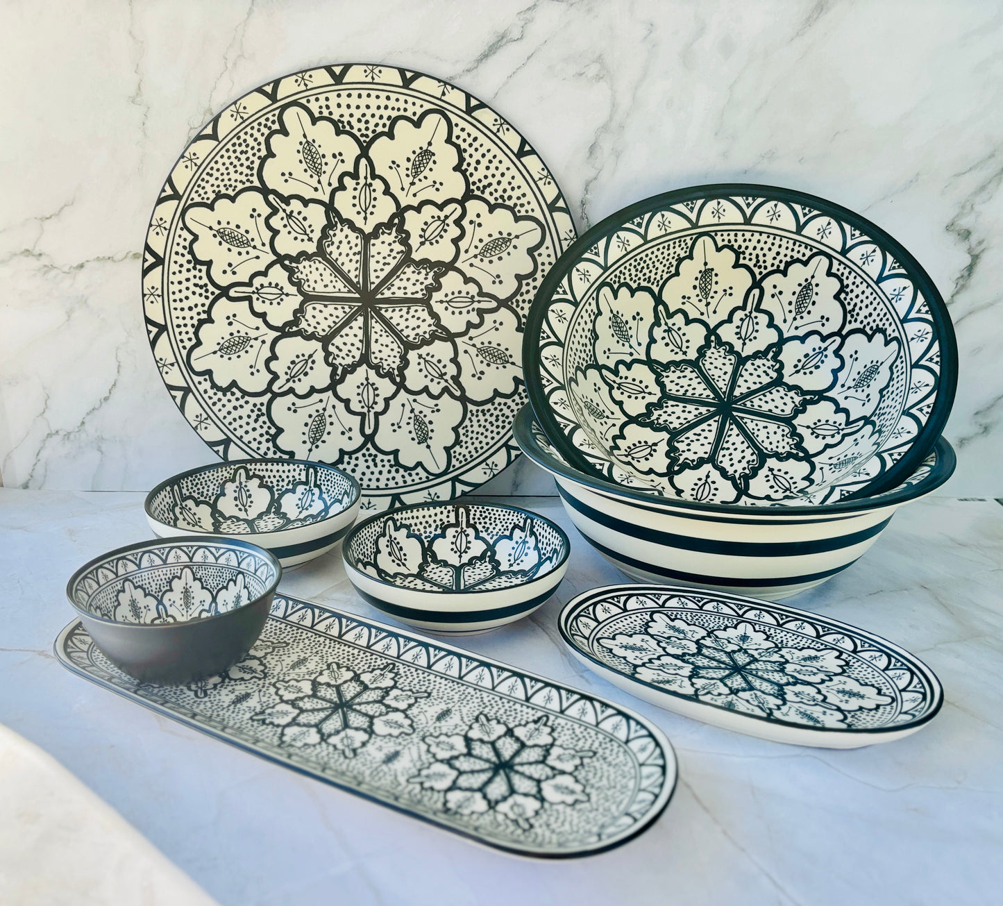 Aleah Oval Ceramic Dish - Black