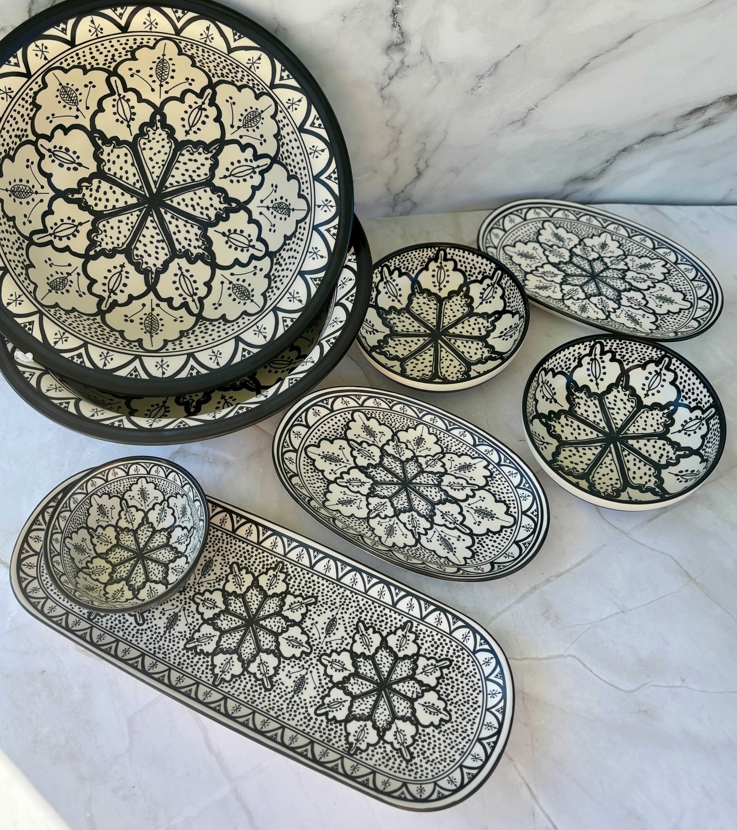 Aleah Oval Ceramic Dish - Black