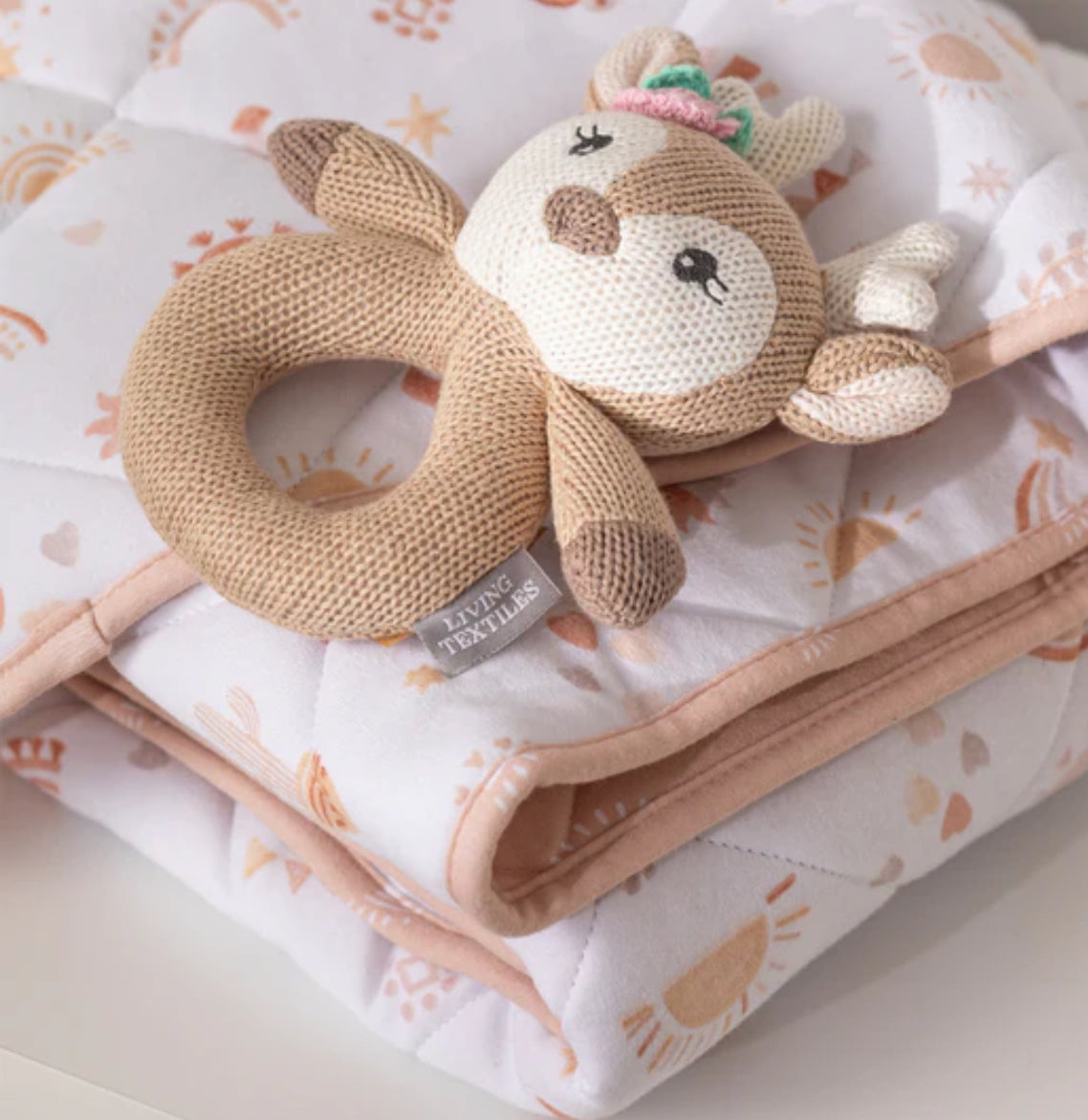 Ava The Fawn Knitted Rattle