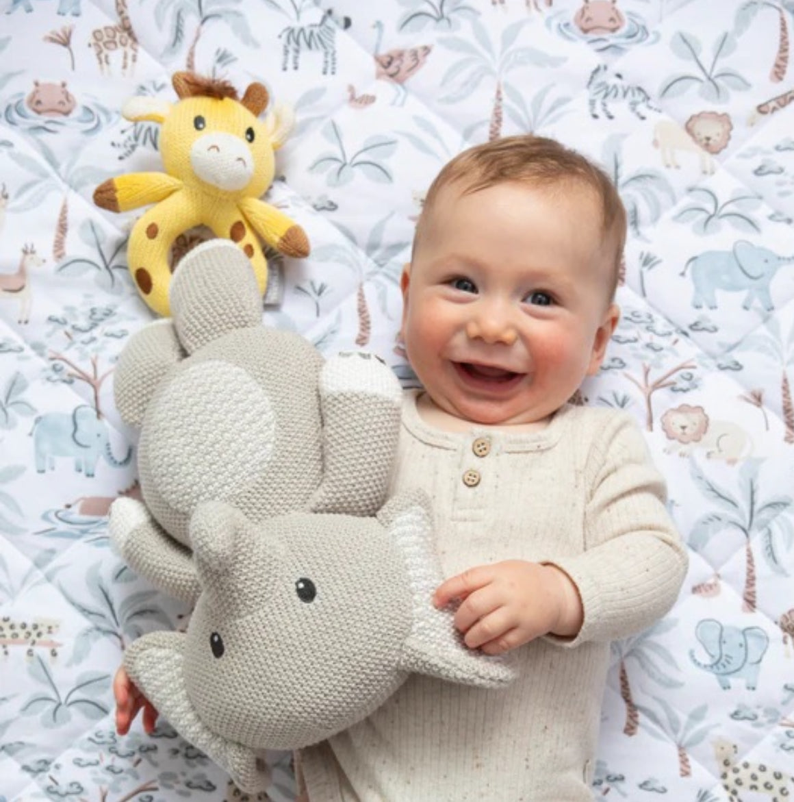 Noah The Giraffe Knitted Rattle