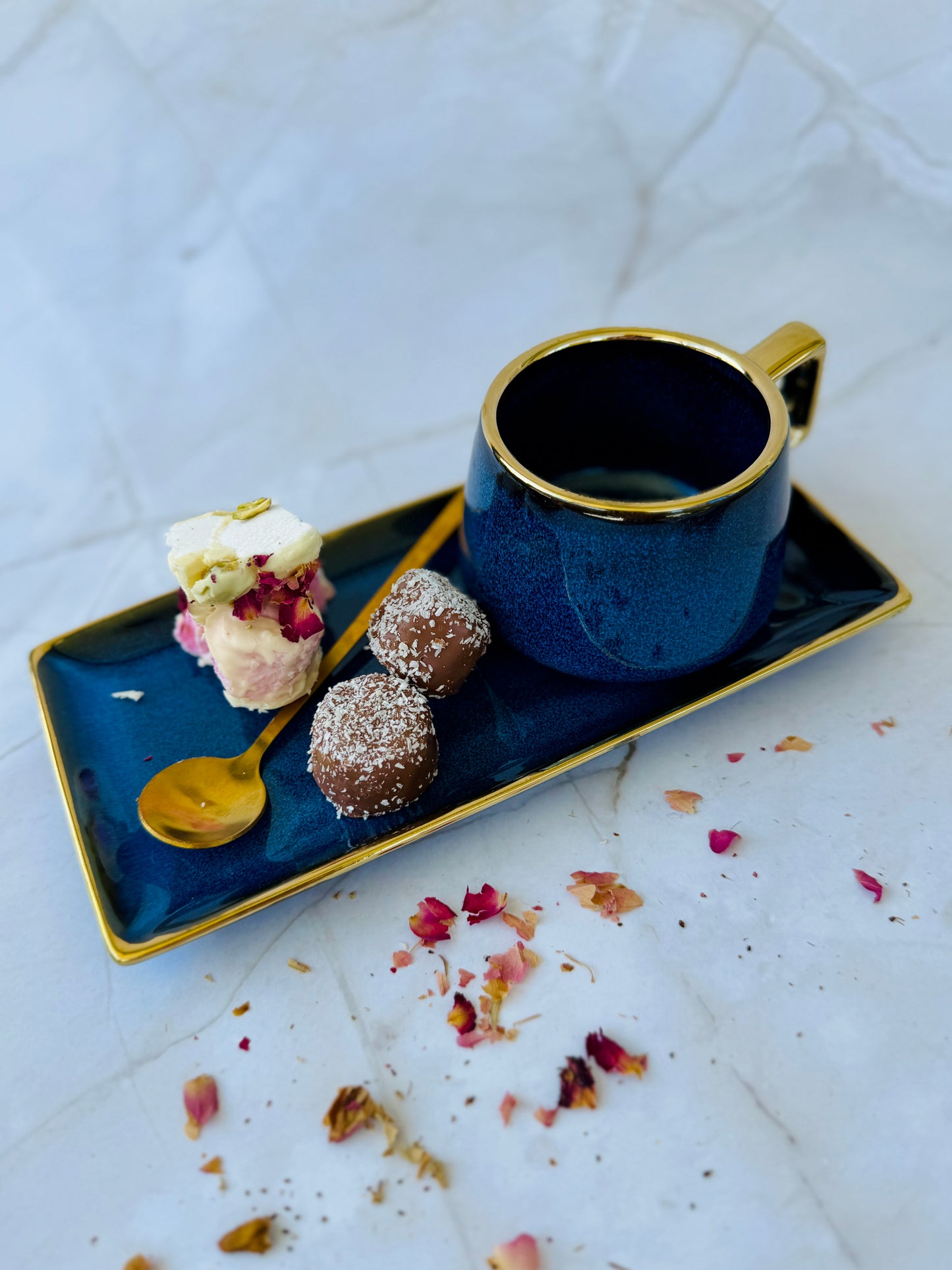 Rae Midnight Blue Mug Plate & Spoon Set