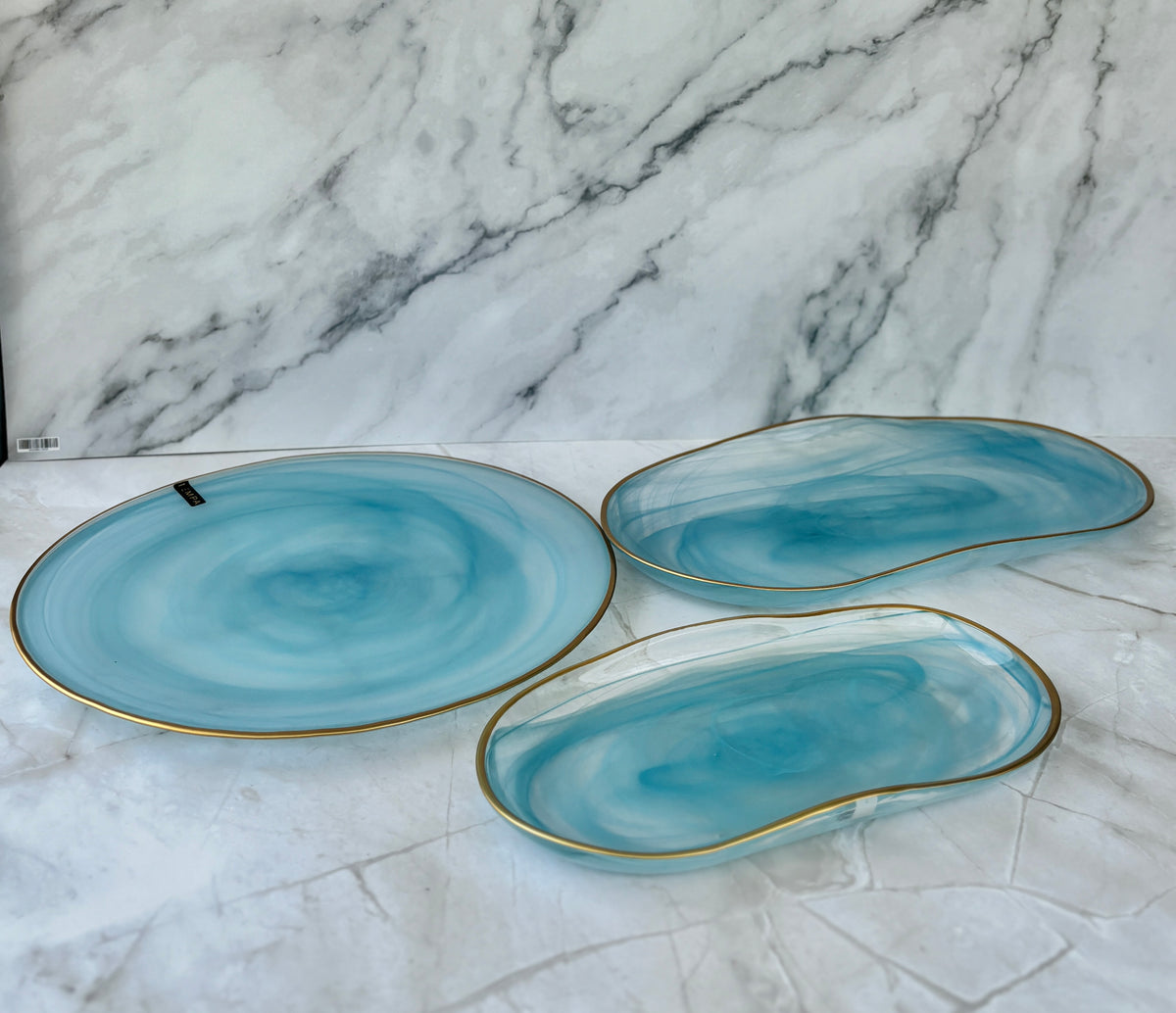 Ismay Blue Large Round Platter