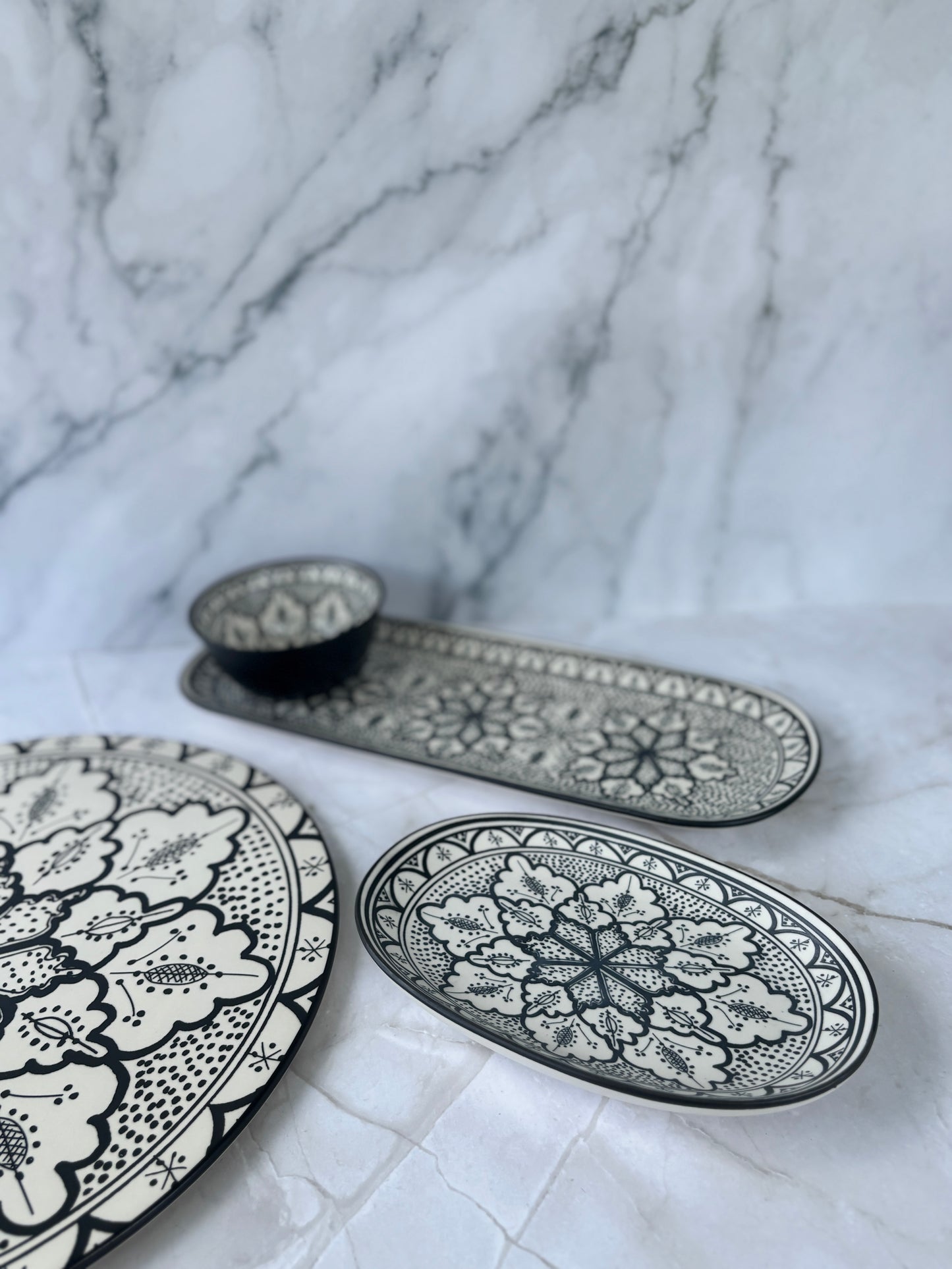 Aleah Oval Ceramic Dish - Black