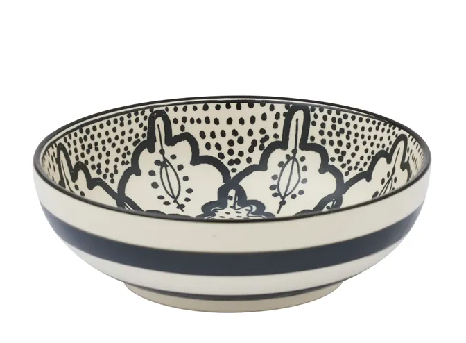 Aleah Cremic Bowl 14x4.5cm Black /White