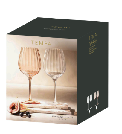 Sienna Blush 4pk Wine Glass