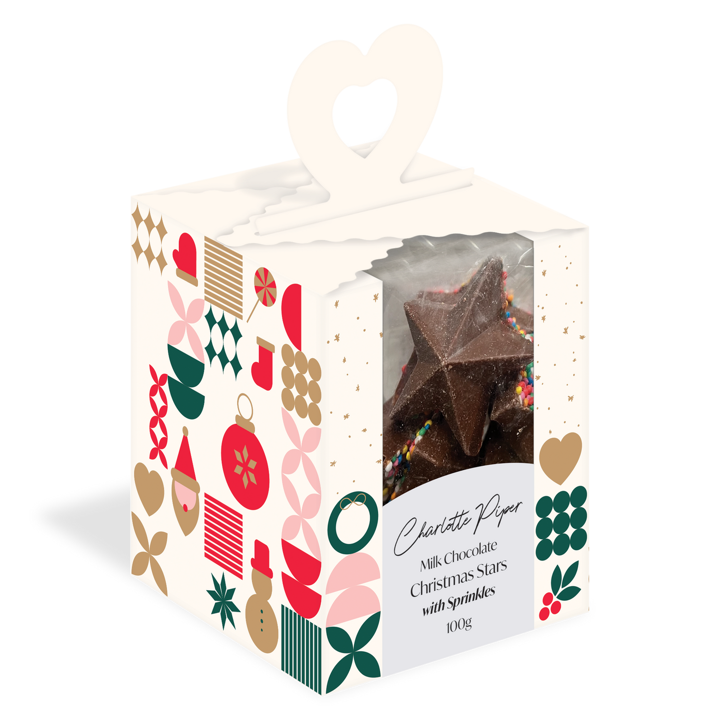 Christmas Milk Chocolate Sprinkle Stars