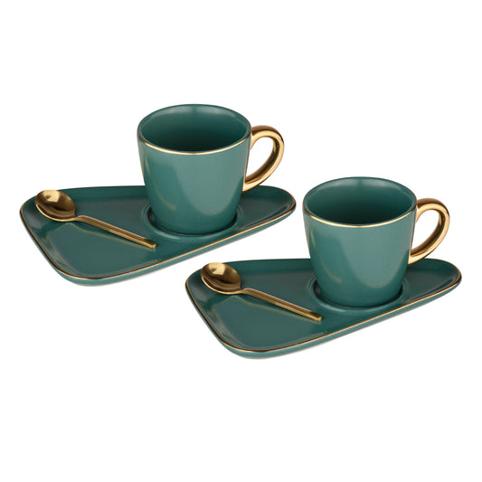 Asteria Teal 2pk Espresso Set