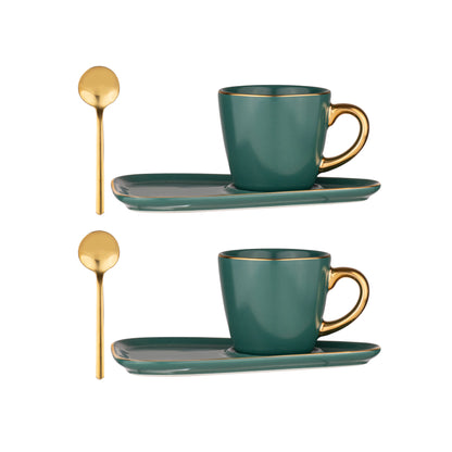 Asteria Teal 2pk Espresso Set