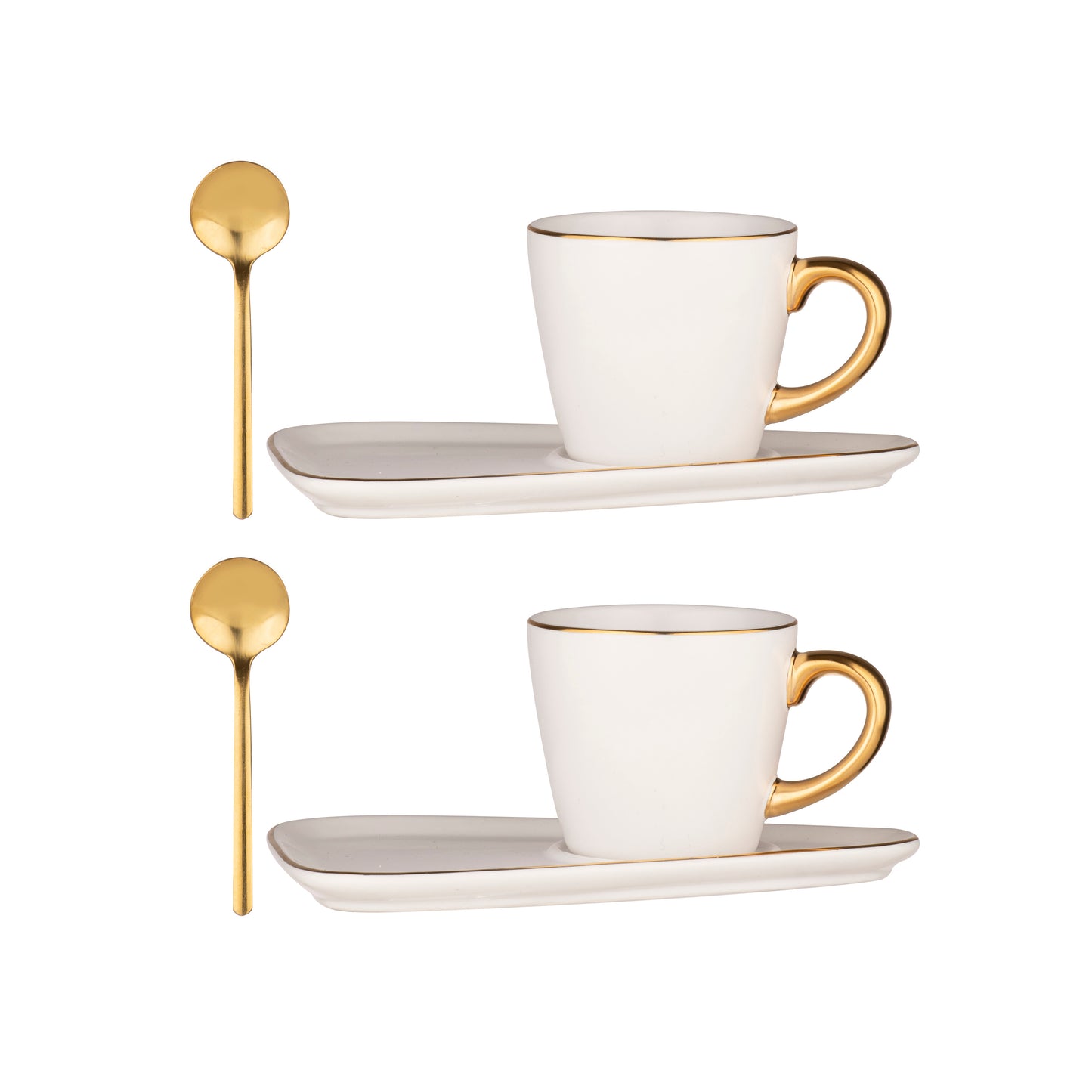 Asteria White 2pk Espresso Set