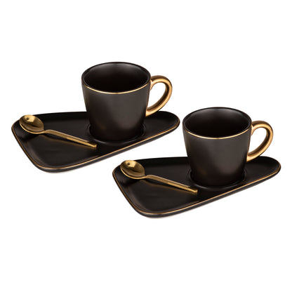 Asteria Black 2pk Espresso Set