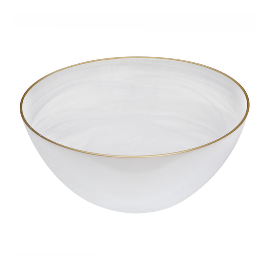 Ismay White Salad Bowl