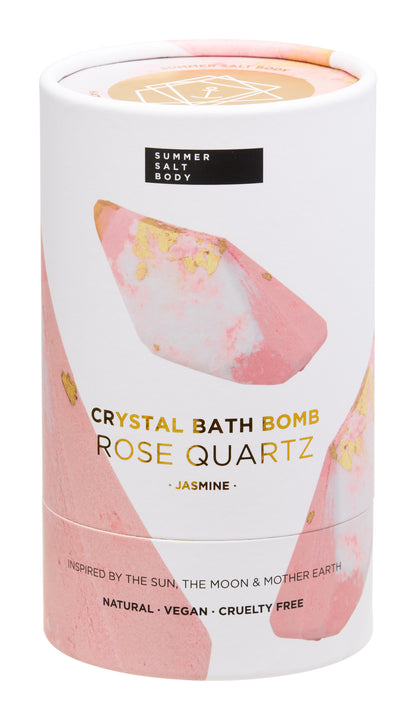 Summer Salt Crystal Bath Bomb - Rose Quartz