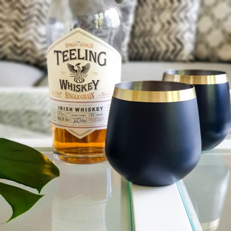 Black & Brass Whisky Glass Set