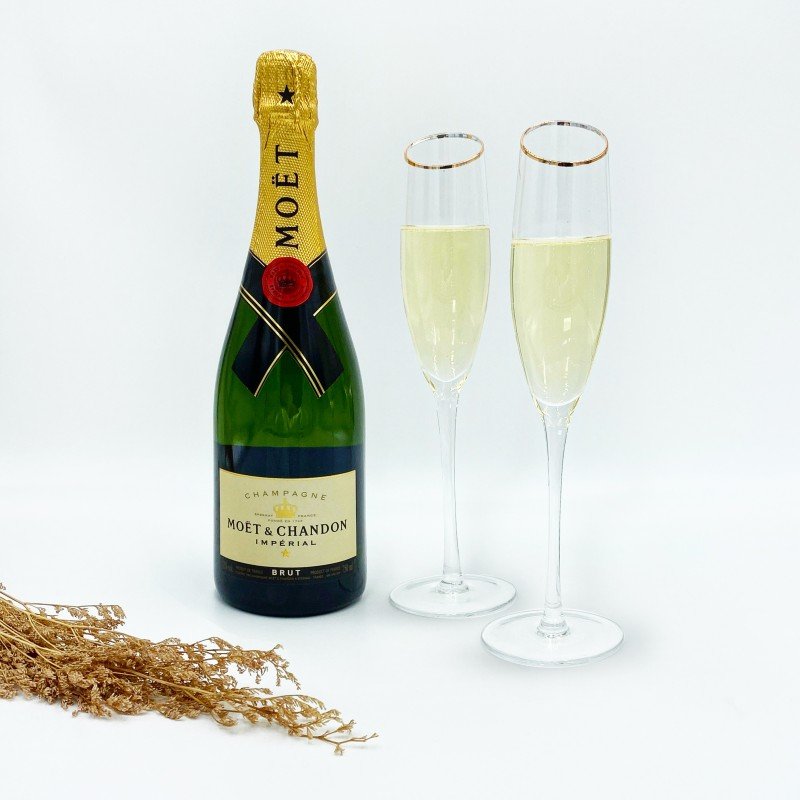 Elegance Stemmed Champagne Flute Set