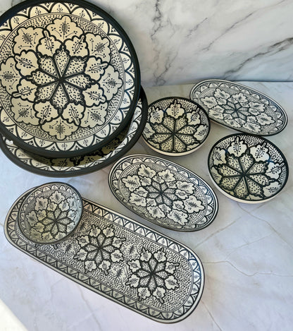 Aleah Oval Ceramic Dish - Black