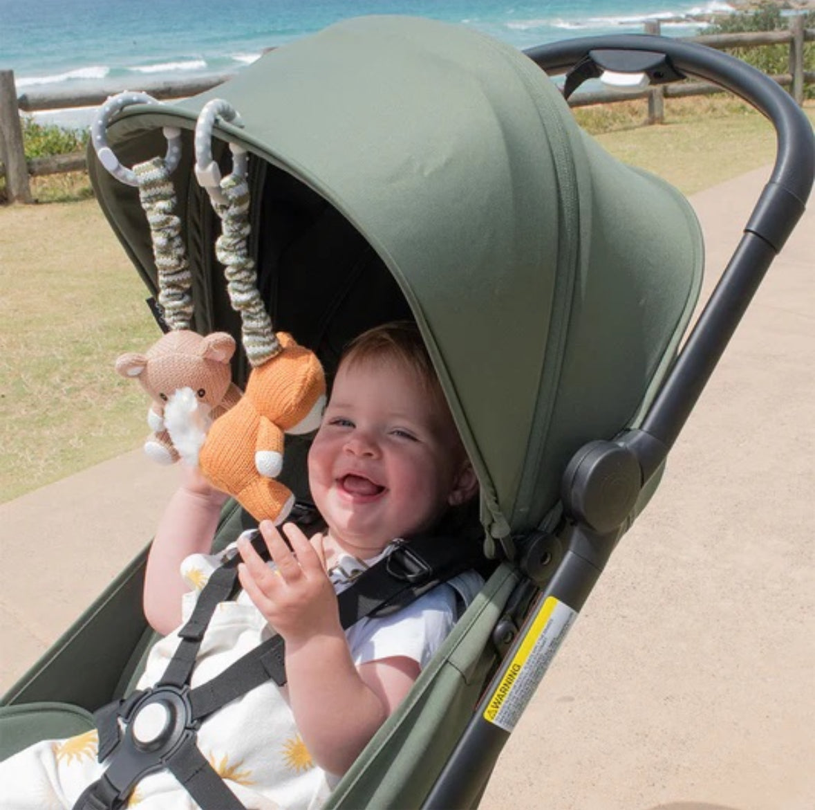 Stroller Toy - Bear & Fox 2pk