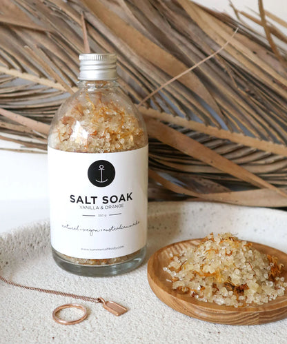 Summer Salt Body, Salt Soak - Vanilla & Orange 350g