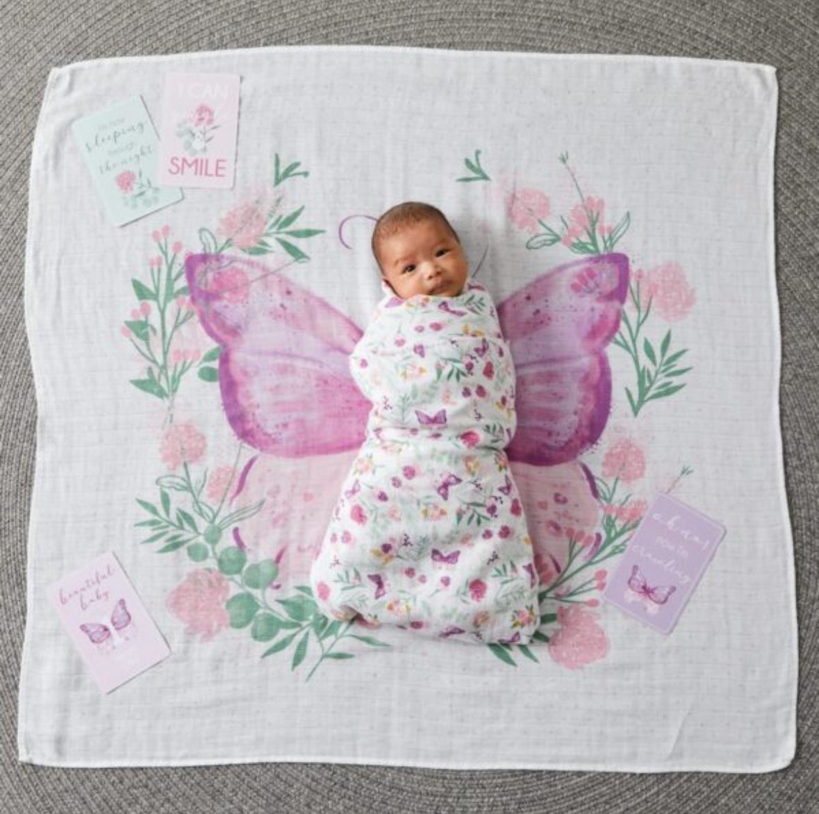 Butterfly Milestone Muslin Set