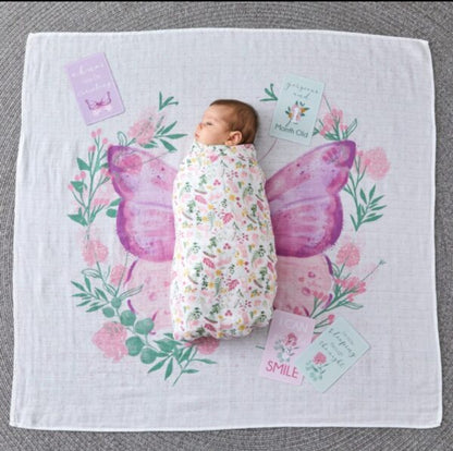 Butterfly Milestone Muslin Set