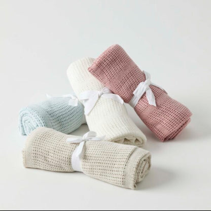 Cotton Cellular Blankets - Assorted Colours