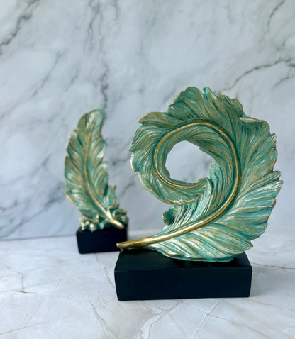 Curled Feather - Blue