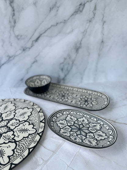 Aleah Oval Ceramic Dish - Black