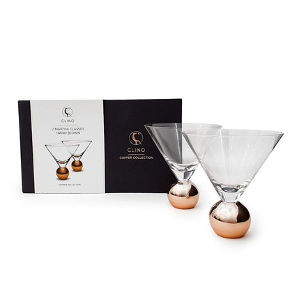 Stemless Martini Glass Set