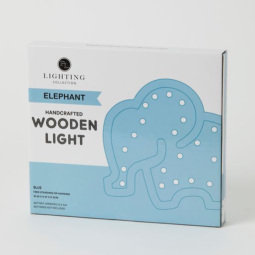 Elephant Wooden Light