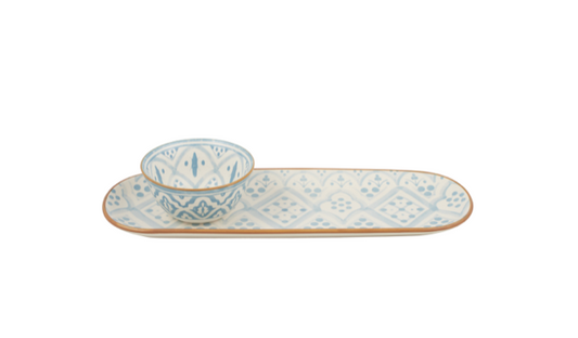 Aleah Ceramic Serving Set - Blue