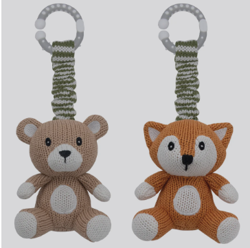 Stroller Toy - Bear & Fox 2pk