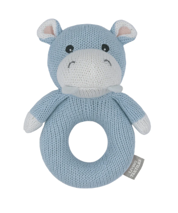 Henry The Hippo Knitted Rattle