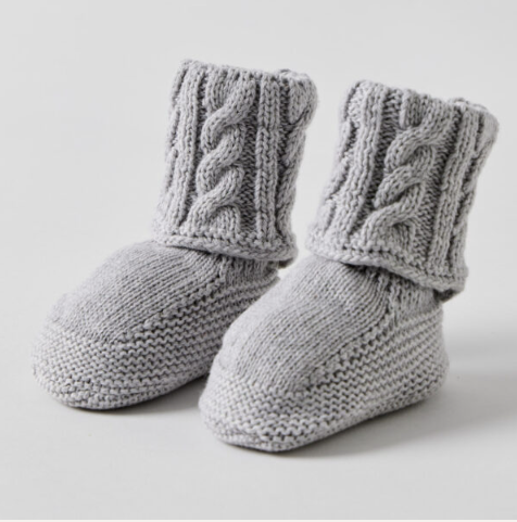 Cable Knit Booties - Assorted Colours