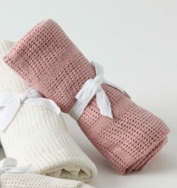 Cotton Cellular Blankets - Assorted Colours