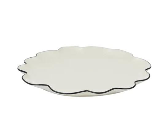 Winslow Ceramic Plate – Black/Ivory 35 x 2cm