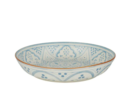 Aleah Ceramic Shallow Bowl 32X6CM - Blue