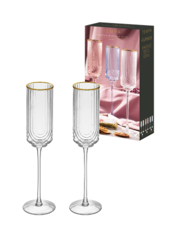 Florence Clear 2pk Champagne Glass
