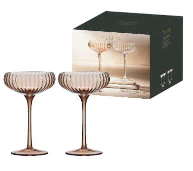Sienna Blush 4pk Cocktail Glass