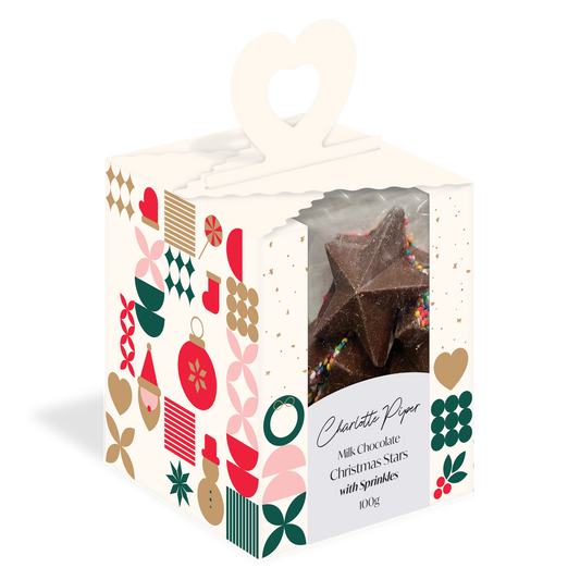 Christmas Milk Chocolate Sprinkle Stars