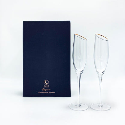 Elegance Stemmed Champagne Flute Set