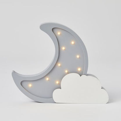 Moon Wooden Light